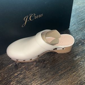 JCrew NWT Convertible leather clogs Dusty Ivory